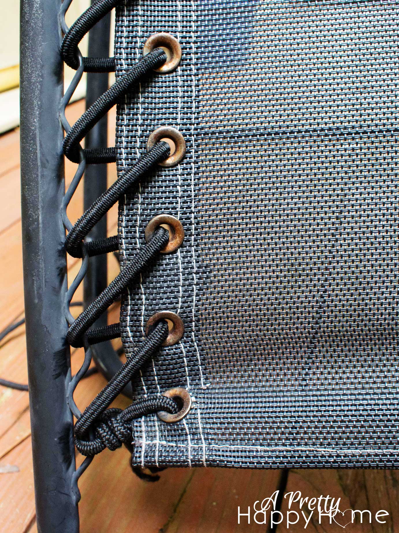 Zero Gravity Chair Replacement Fabric - 17" Black Textilene With Bungee Cords