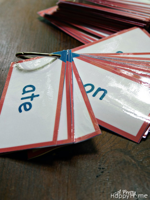 Kindergarten Sight Word Flash Cards – Free Printable – A Pretty Happy Home
