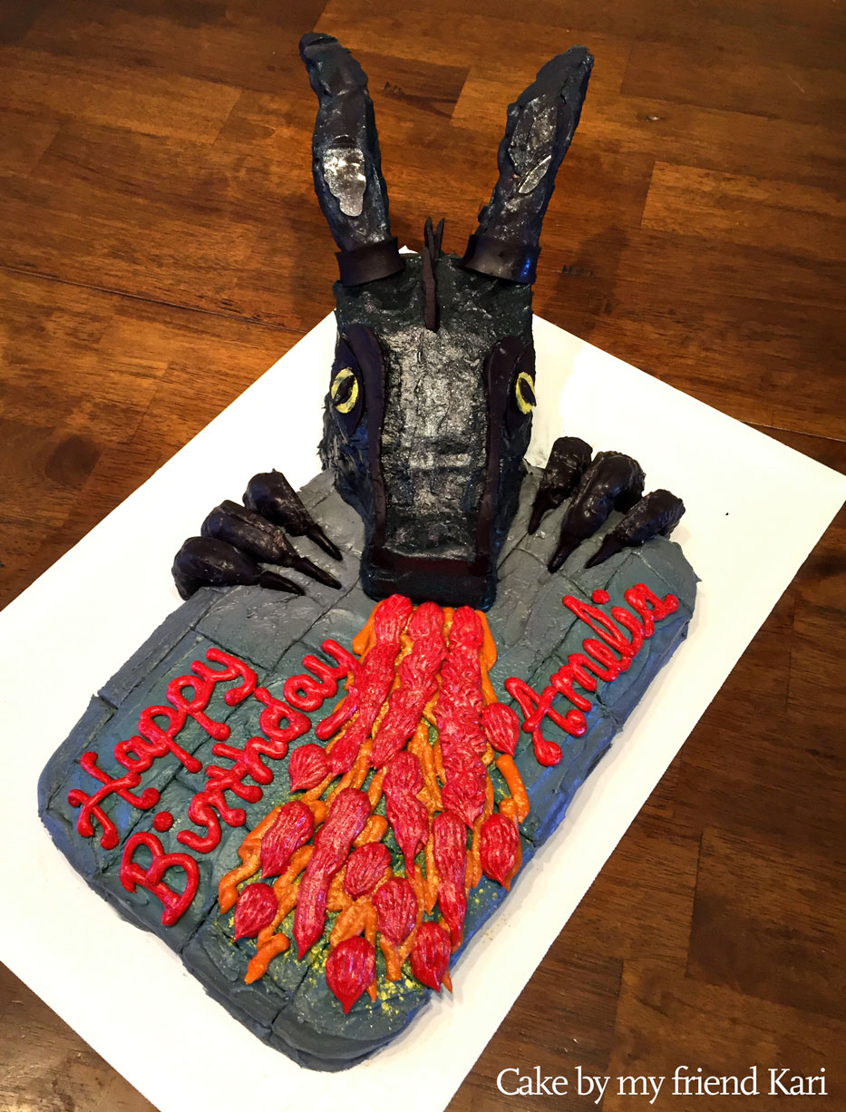 Dragon cake I made for a friend's birthday