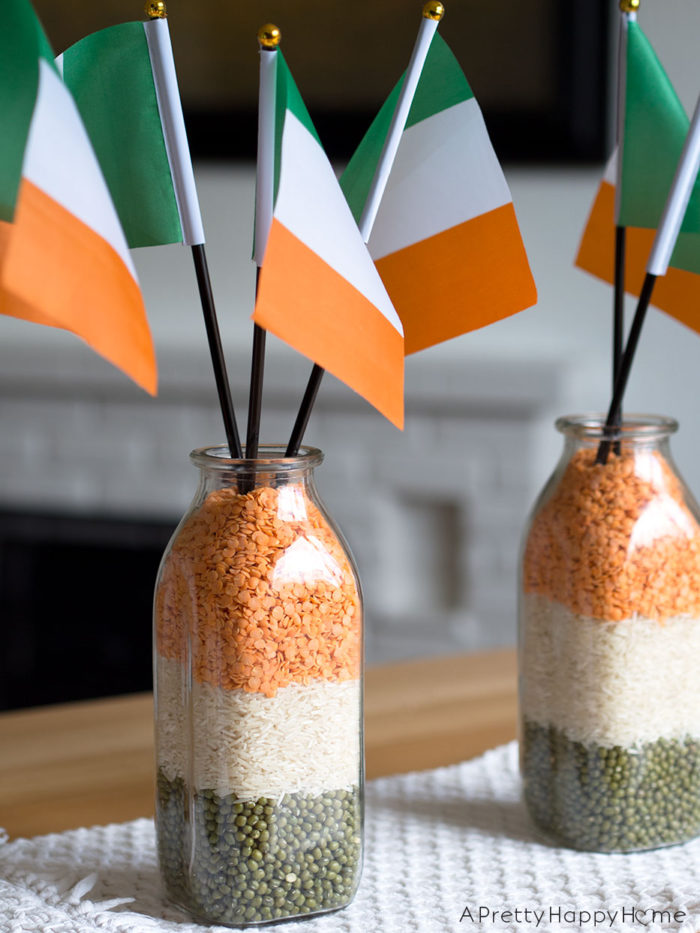 st patrick's day table decor irish flag centerpiece