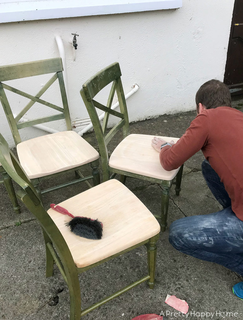 Refinish Wood Chairs Without Power Tools A Pretty Happy Home