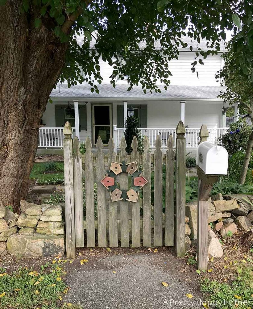 painted white gate