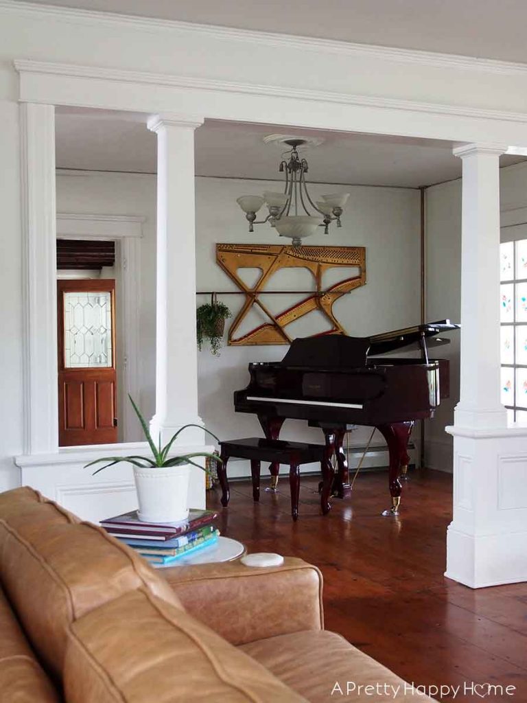 music room with piano