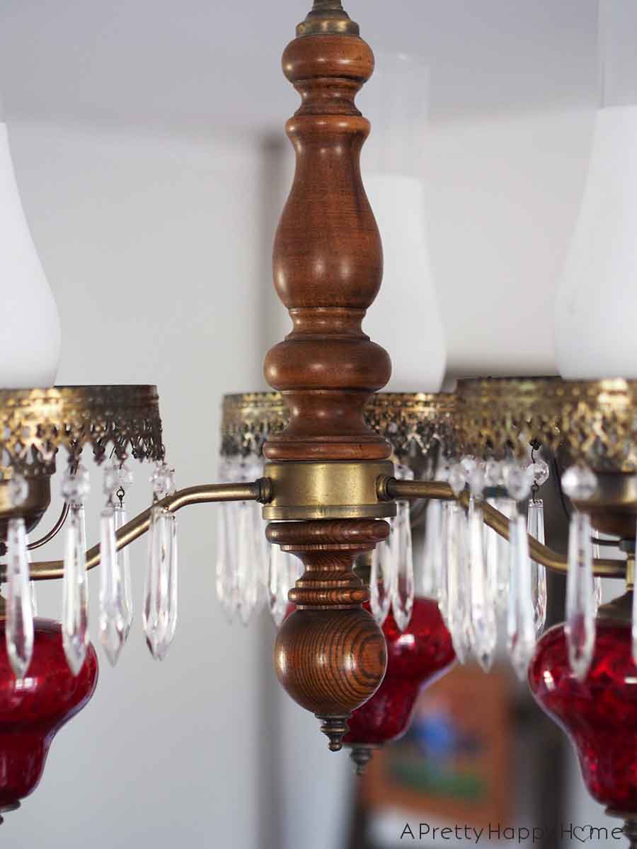 ruby glass chandelier