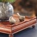 turn an accent table into a decorative tray