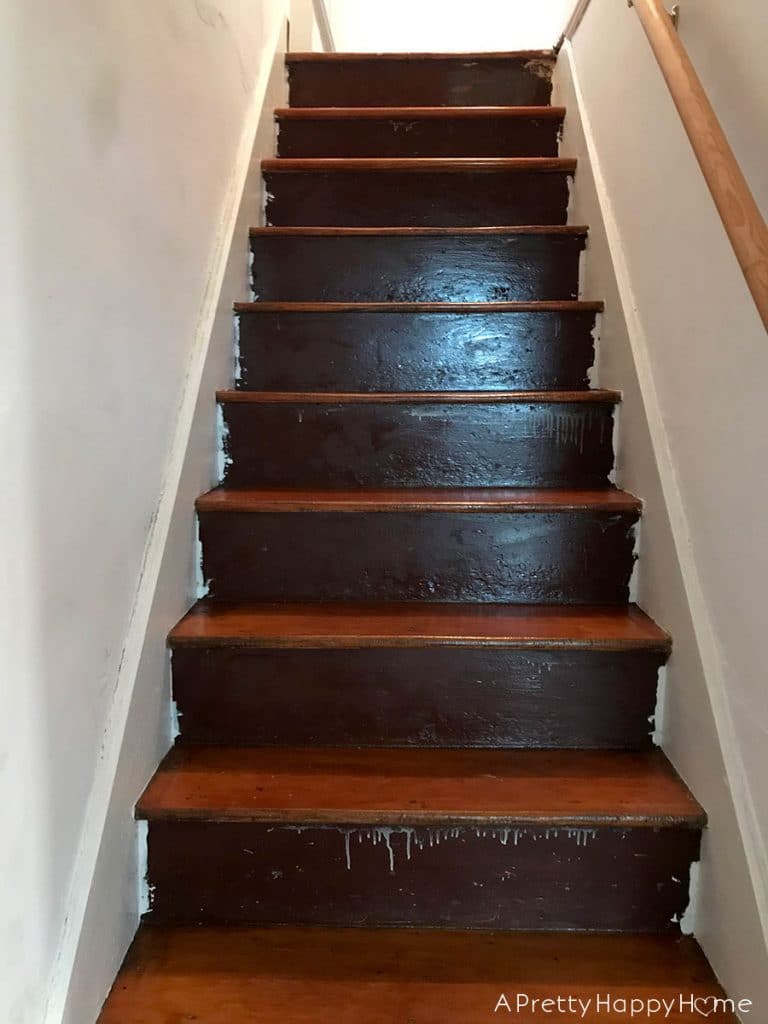 back staircase kitchen stairs before and after