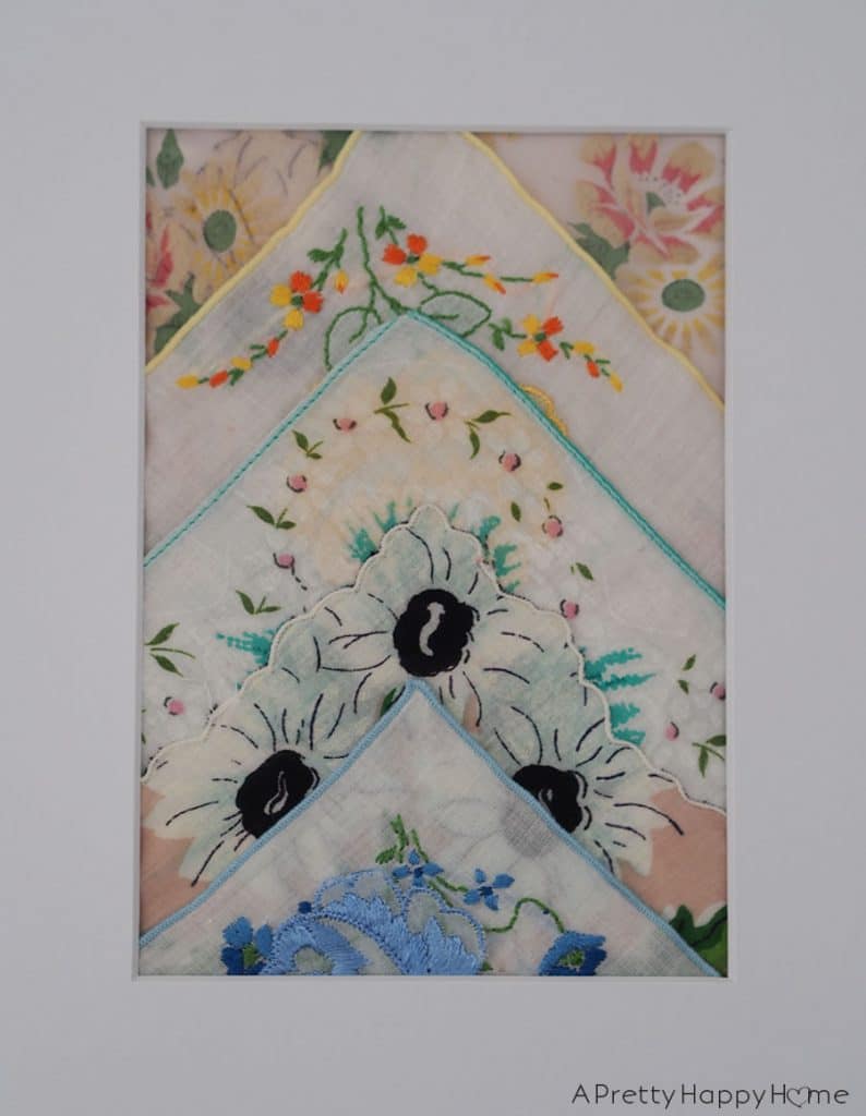 vintage handkerchief art