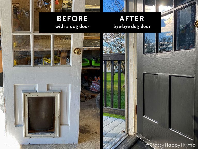 How to Remove a Dog Door From a Wood Door and Repair the Damage A Pretty Happy Home