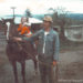 happy 75th dad girl on horse with dad