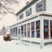 colonial farmhouse in snow 2021