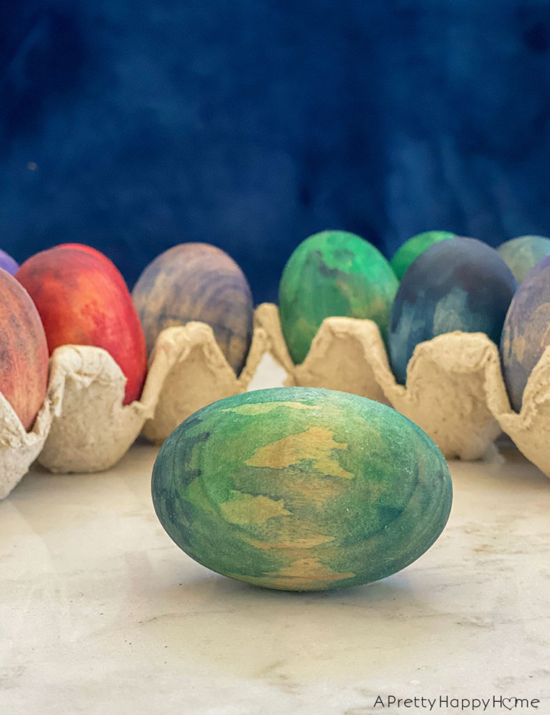 watercolor wood easter eggs