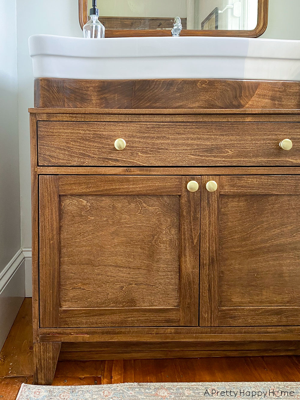 How to Add a Console Sink to a Vanity A Pretty Happy Home