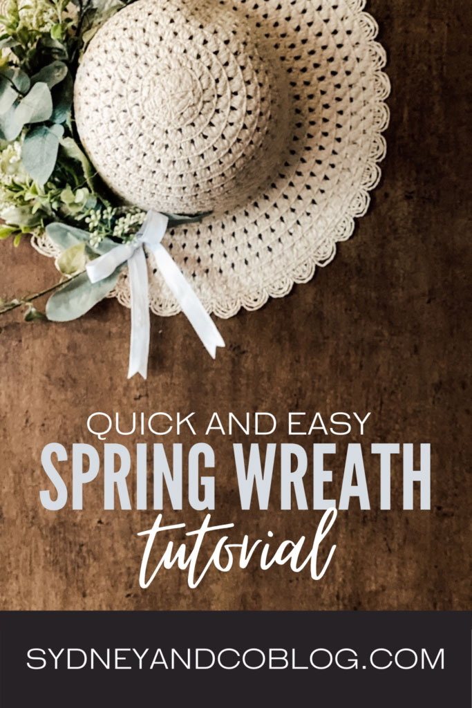 sun hat spring wreath by sydney and co blog on the happy list