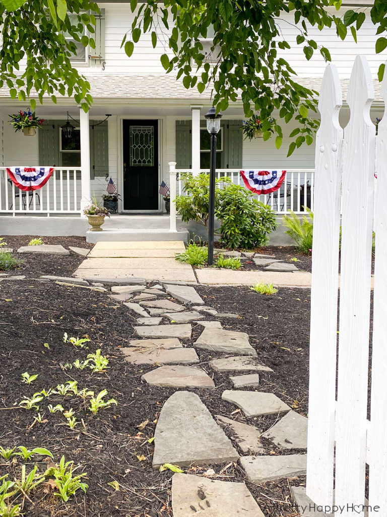 patriotic front porch