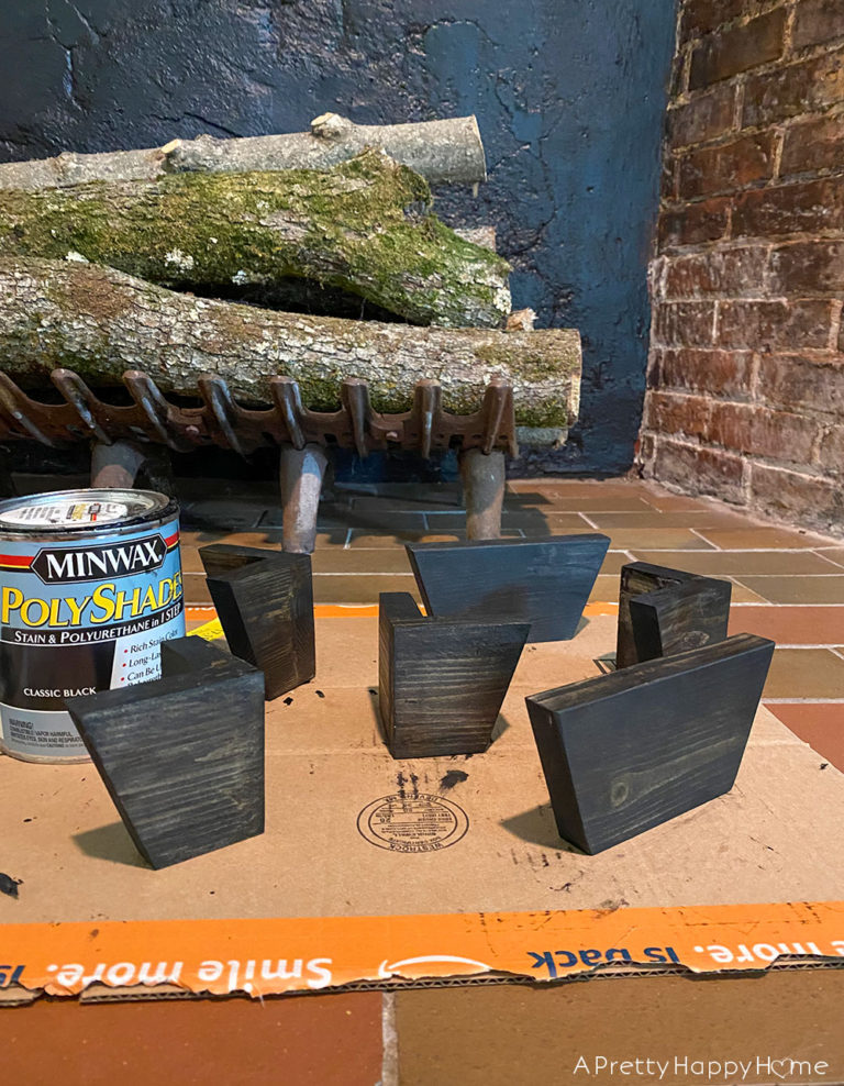 DIY Kitchen Feet from Scrap Wood A Pretty Happy Home