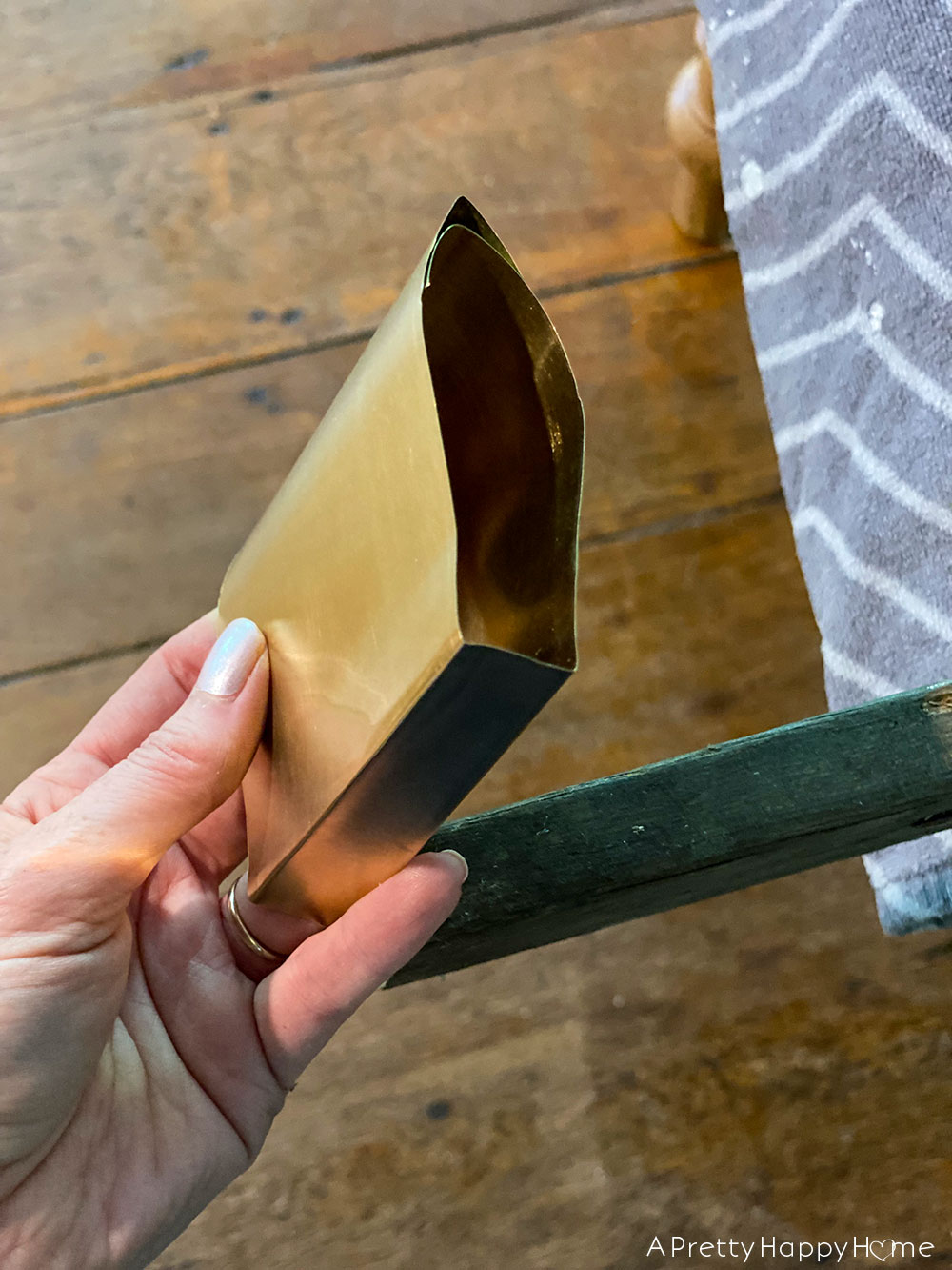 Blanket Ladder With DIY Brass Leg Tips A Pretty Happy Home