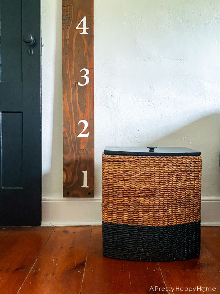 kids doing laundry laundry hamper makeover with wood lid