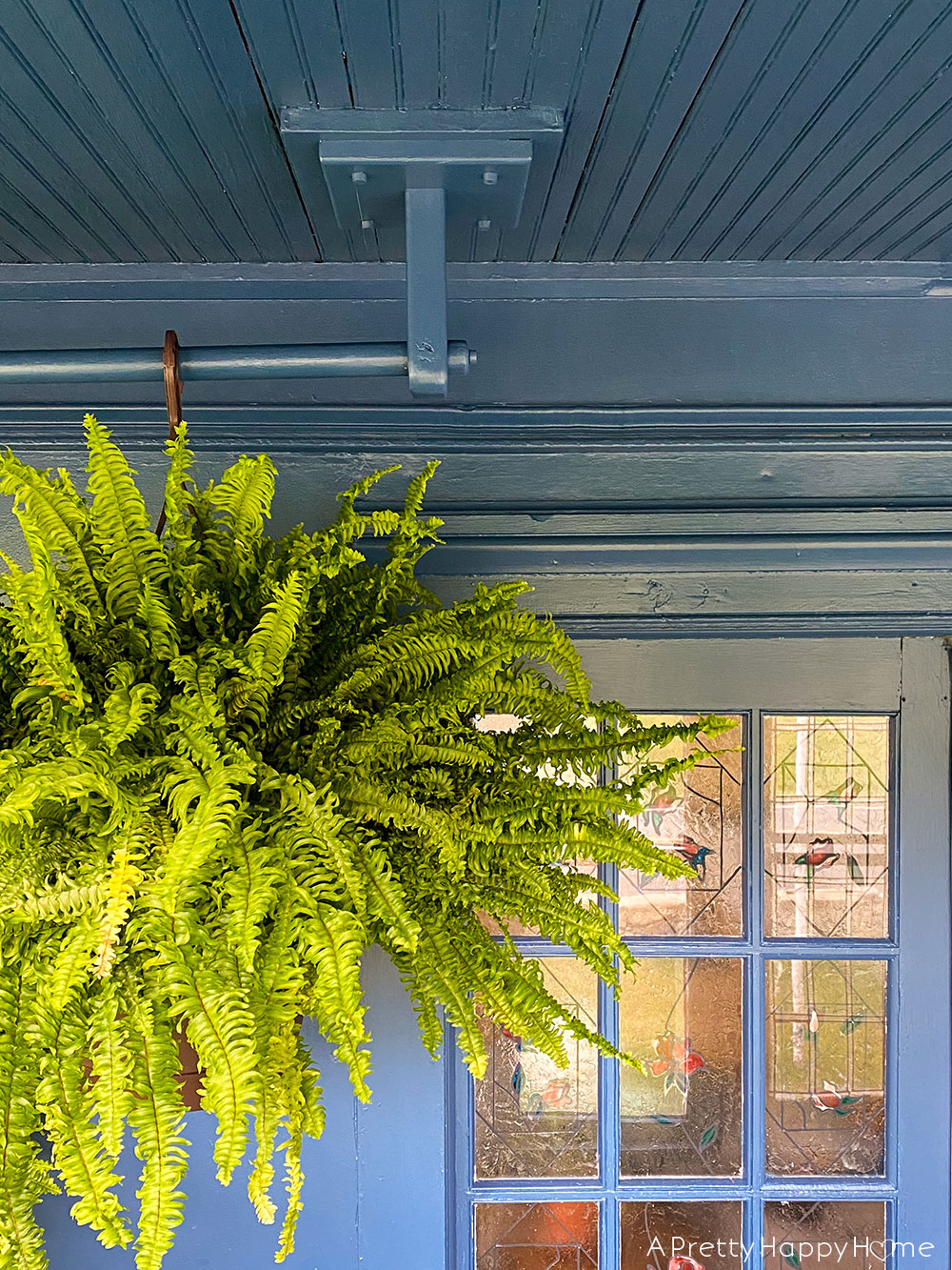 DIY Plant Hanging Rod Secured to the Ceiling A Pretty Happy Home