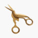 cb2 brass bird scissors