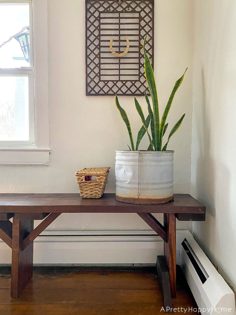 No Junk Drawer basket by front door instead