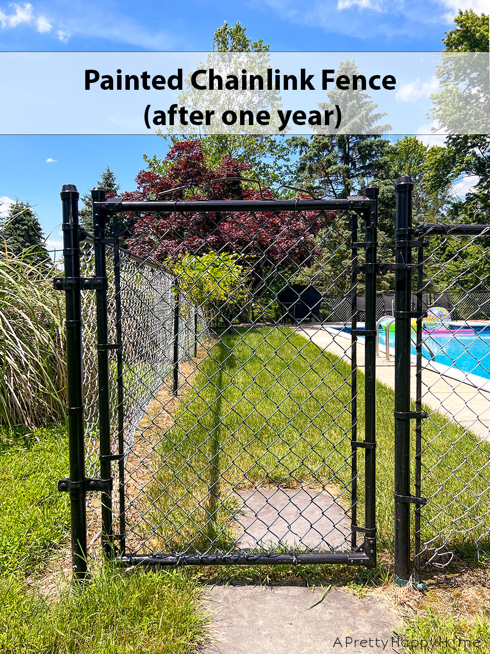 Painted Chainlink Fence Hack A Pretty Happy Home