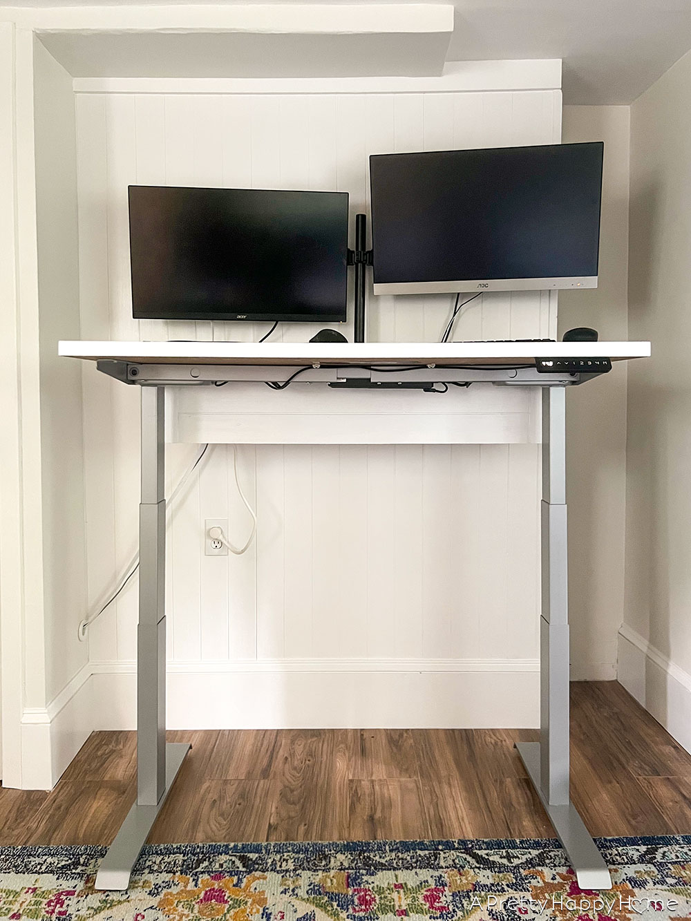 How To Hide Cords On A Standing Desk A Pretty Happy Home