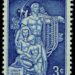 Labor Day 1956 stamp via Wikicommons Media Bureau of Engraving and Printing. Designed by Victor S. McCloskey, Jr., using as source material a photograph of a portion of the mural by Lumen M. Winter located in the AFL-CIO building in Washington, DC. - U.S. Postal Service; National Postal Museum: