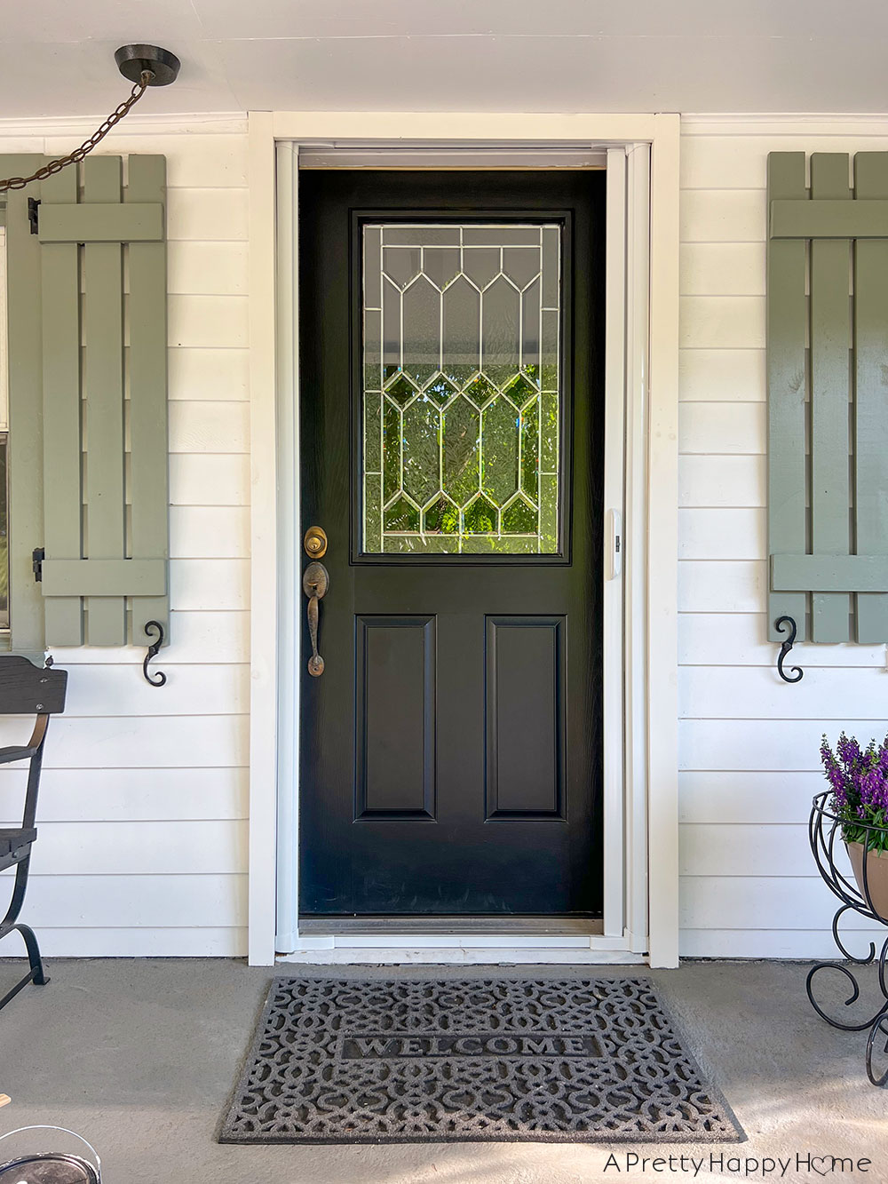 How We Made Our Front Door Look Bigger With Paint A Pretty Happy Home