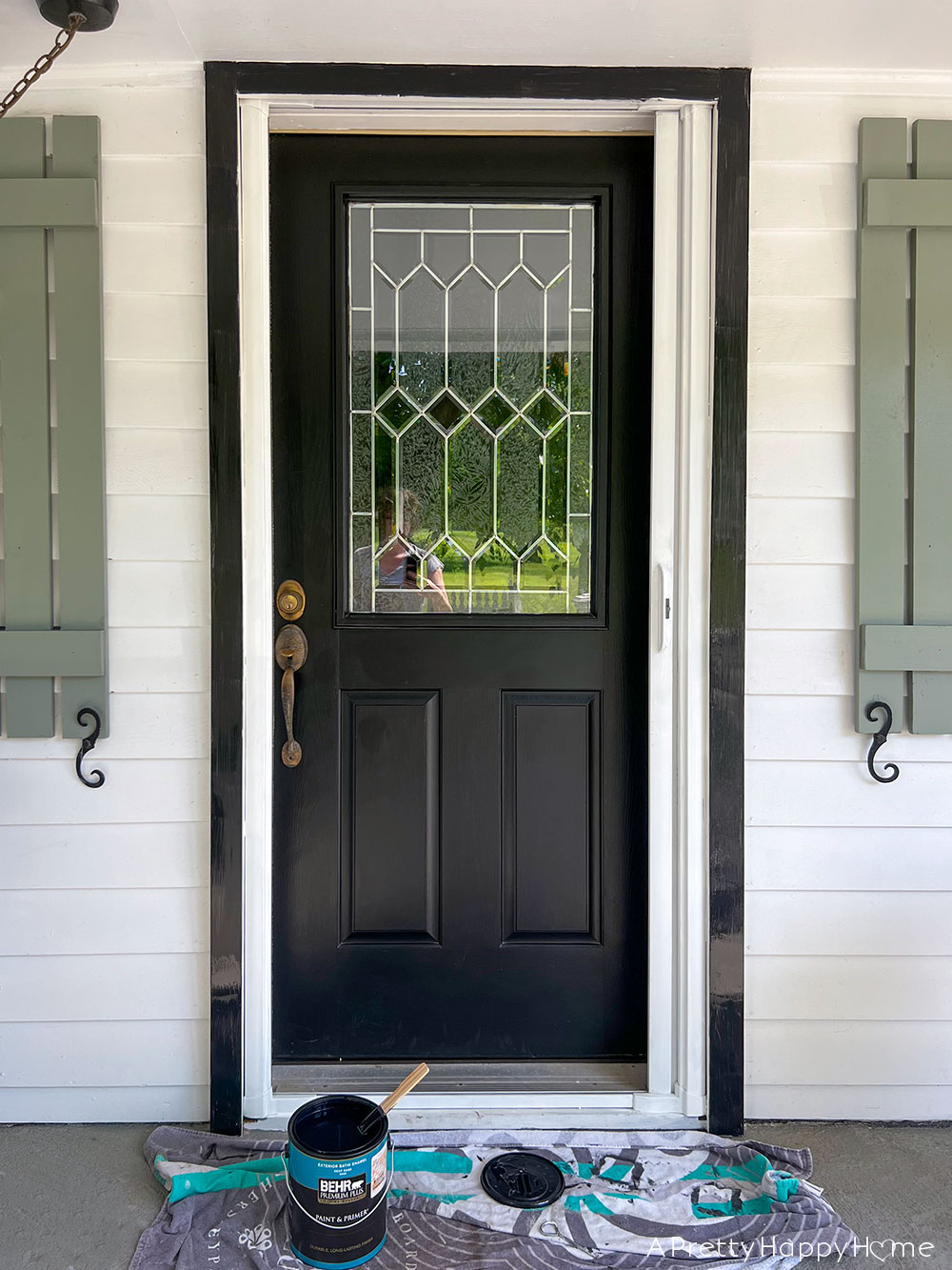 How We Made Our Front Door Look Bigger With Paint A Pretty Happy Home