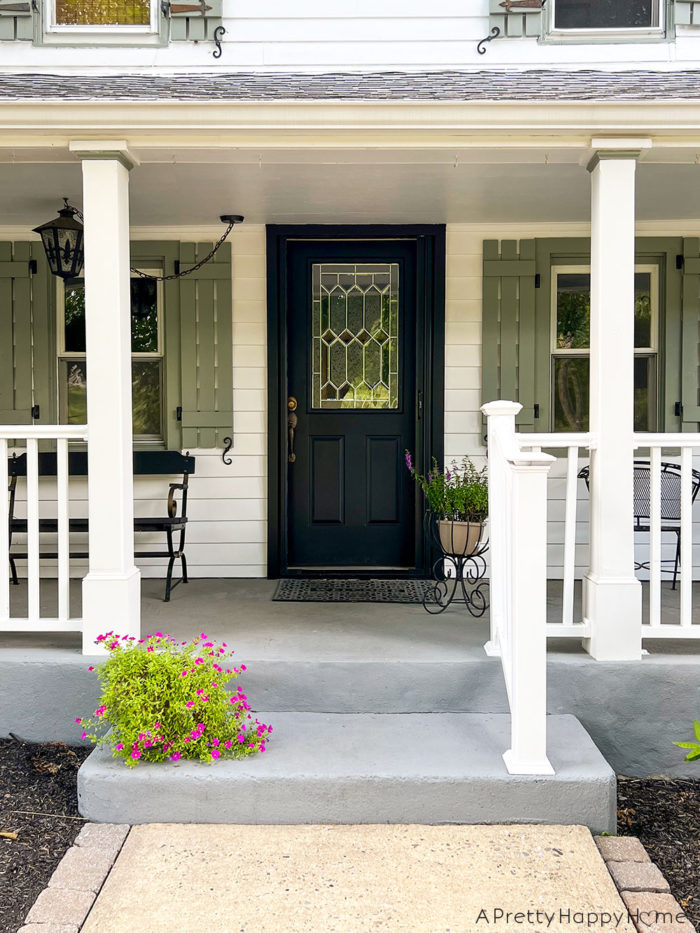 How We Made Our Front Door Look Bigger With Paint A Pretty Happy Home