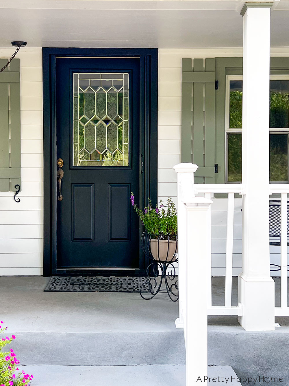 How We Made Our Front Door Look Bigger With Paint A Pretty Happy Home