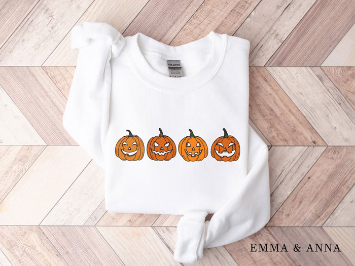 emma and anna apparel via etsy pumpkin sweatshirt fun fall finds