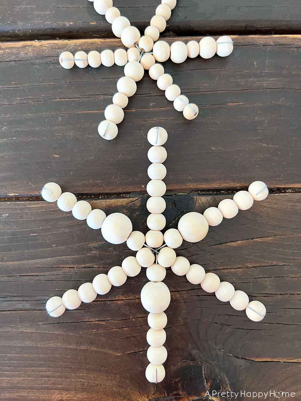 Wood Bead Snowflake Ornaments A Pretty Happy Home