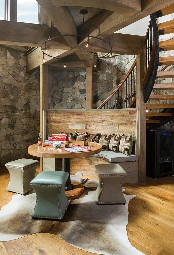 JJ interiors colorful ranch retreat game room via town and country living on the happy list