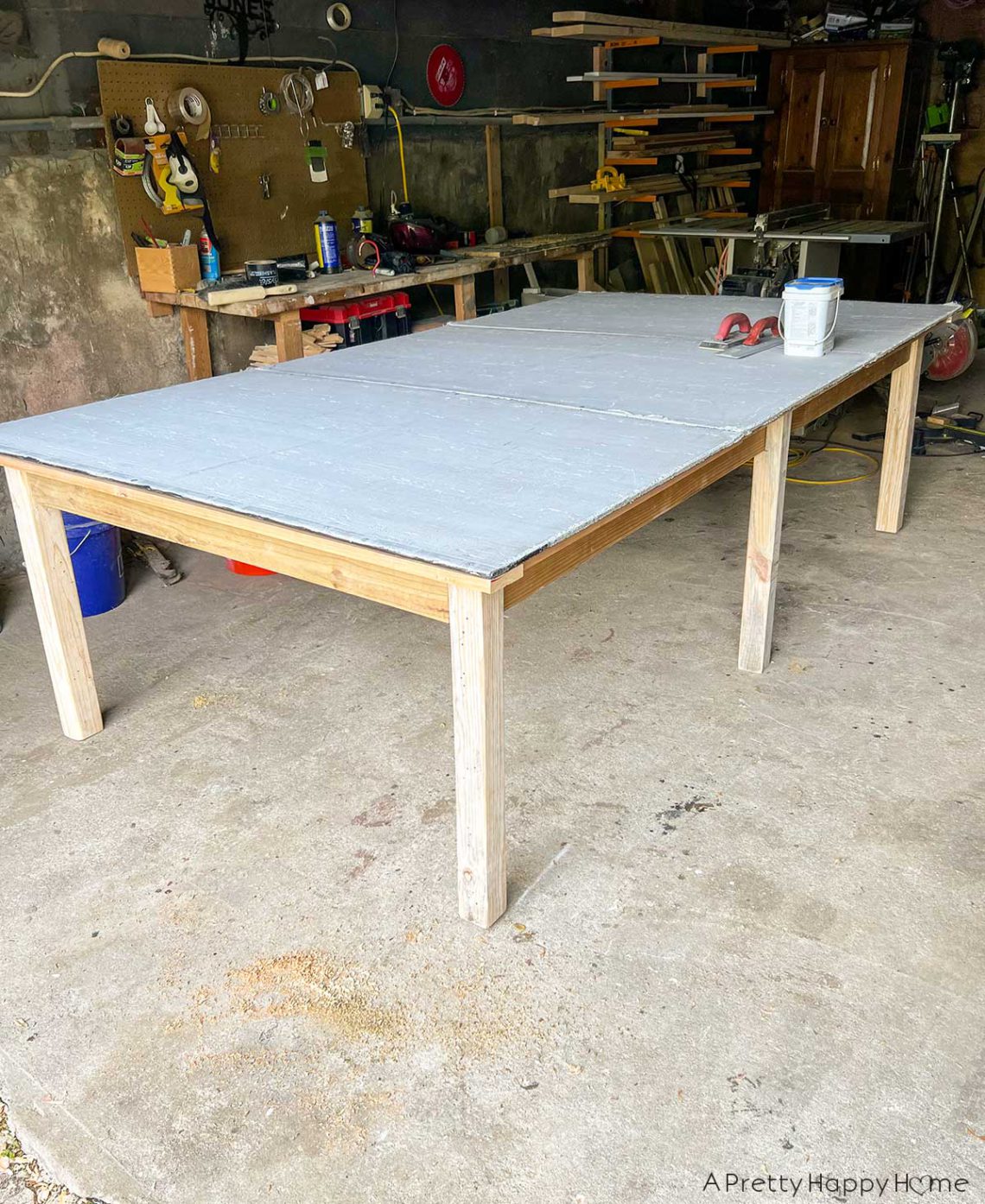 10 Tips For Building An Outdoor Ping Pong Table Using Cement Board A Pretty Happy Home