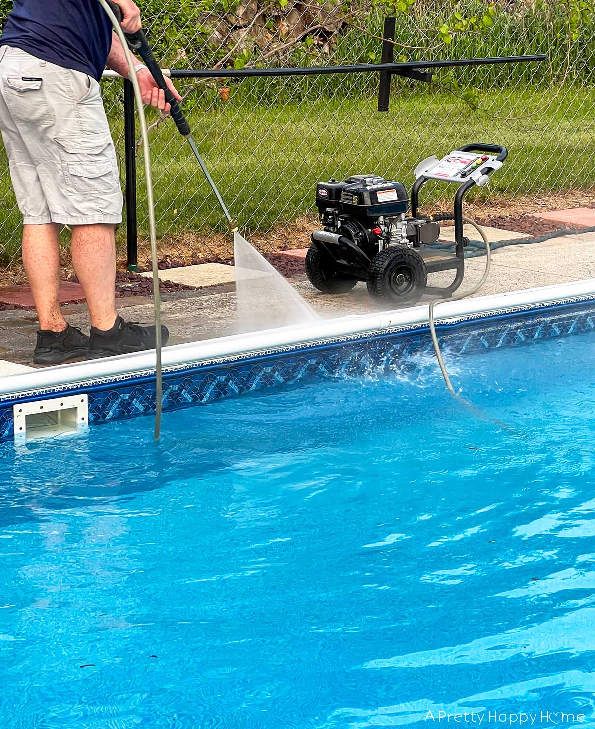 How Our Painted Metal Pool Coping Is Holding Up A Pretty Happy Home