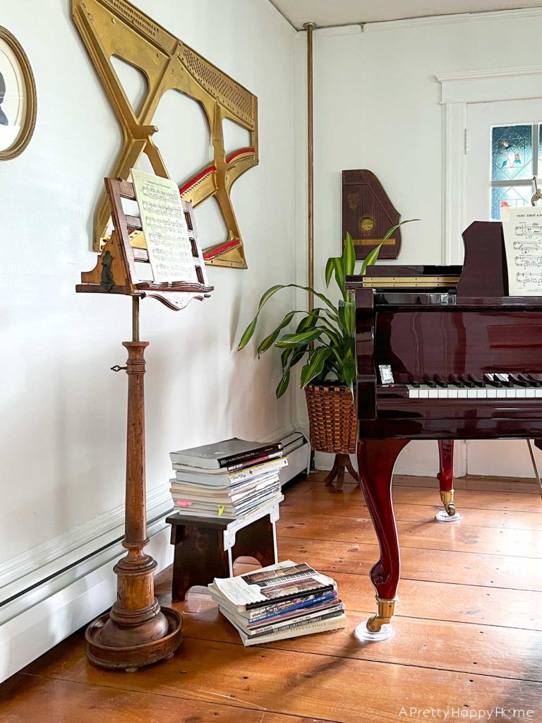 Wood Music Stand Hits The Right Note and adds character and function to a music room 