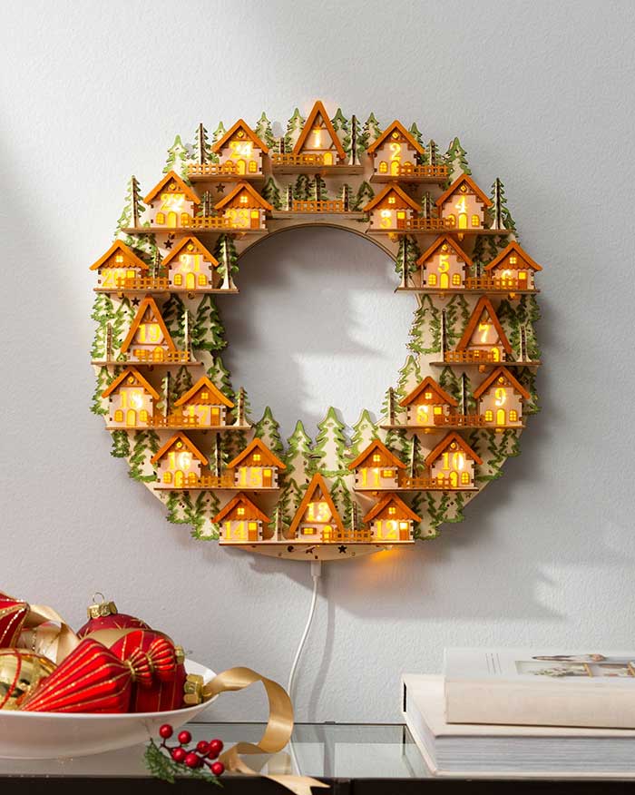 balsam hill wood cottage advent wreath on the happy list