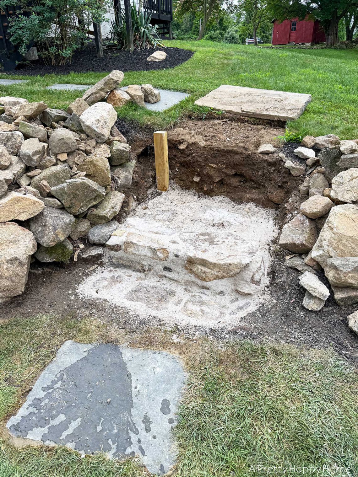 building fieldstone stairs DIY fieldstone stairs