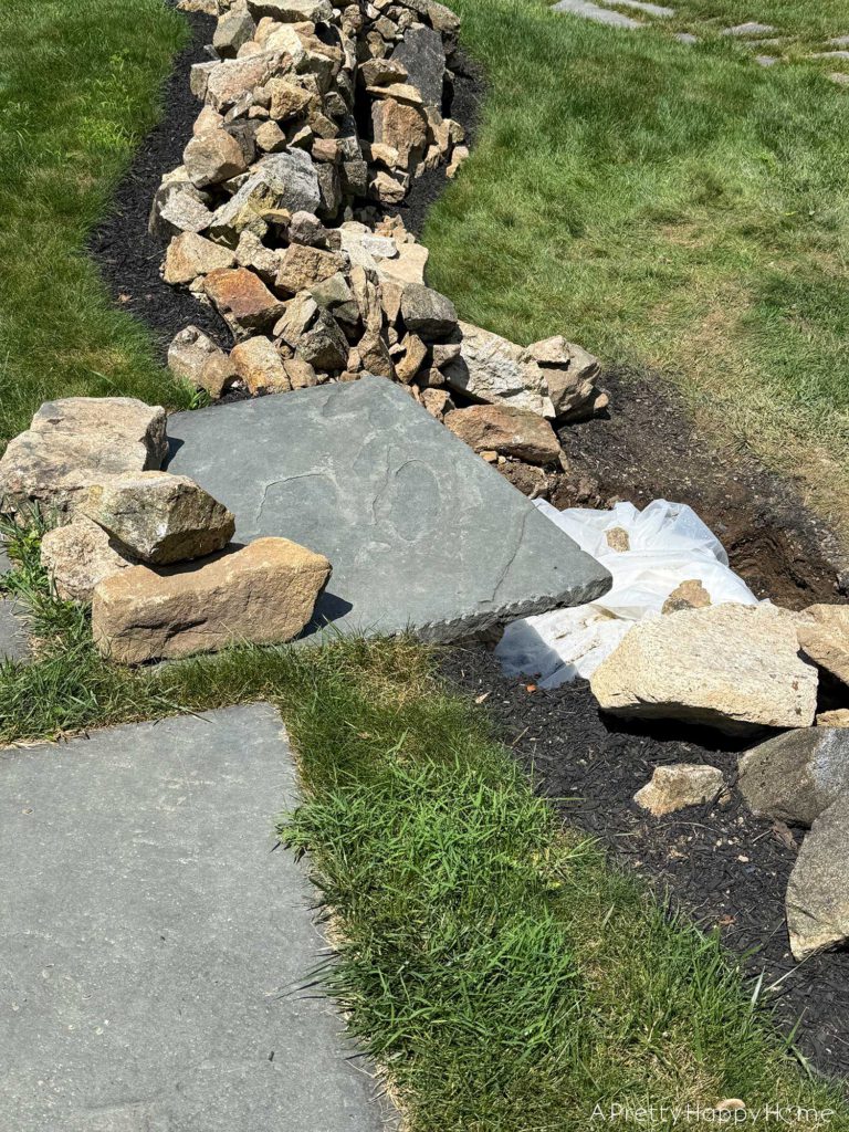diy stone steps building fieldstone steps digging out area for fieldstone steps to go
