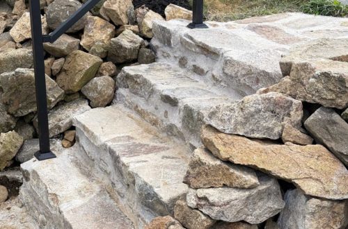 DIY fieldstone stairs building fieldstone stairs outdoors