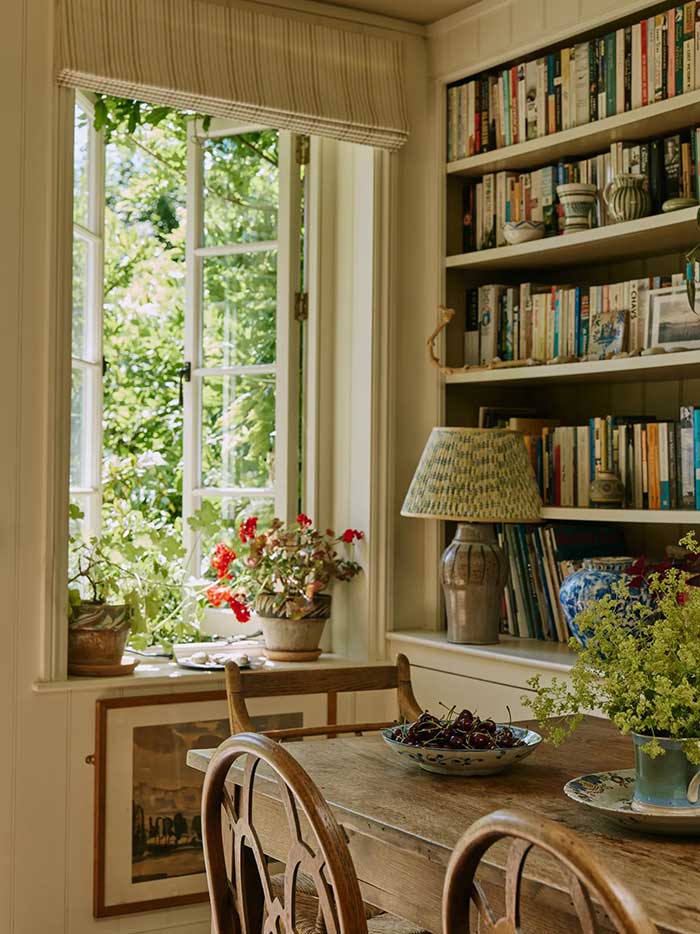 house and garden uk kitchen table with bookshelf by chris Horwood on the happy list