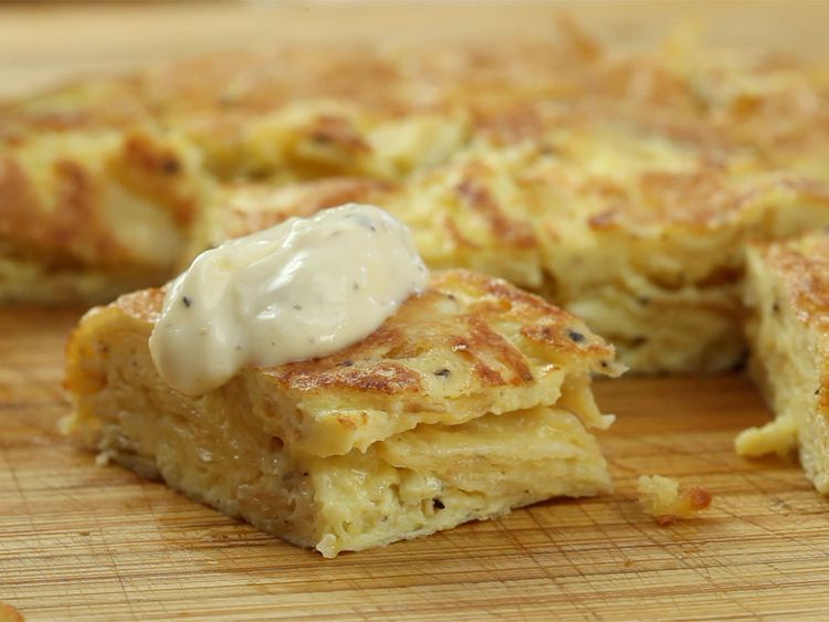 salt and vinegar spanish tortilla using potato chips