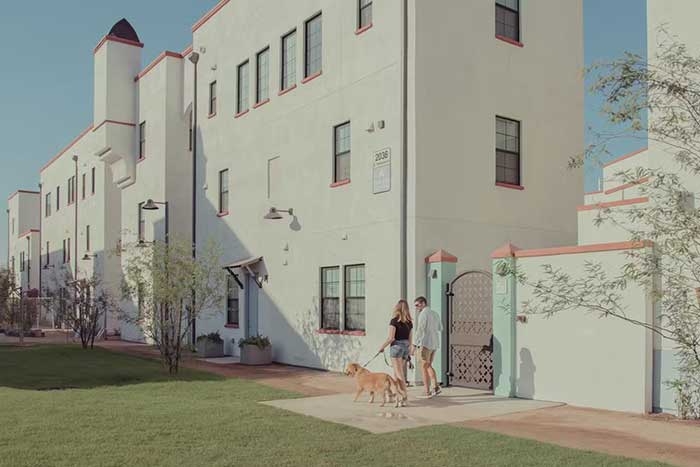 culdesac car free neighborhood in arizona via dwell on the happy list