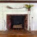 witchy halloween mantel mantel decorated with witch brooms