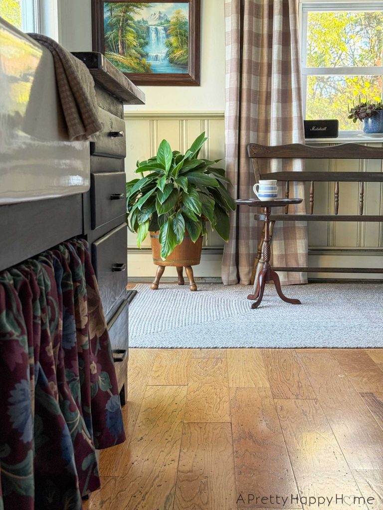 mini kitchen makeover five years later how it held up farmhouse kitchen with stained black cabinets