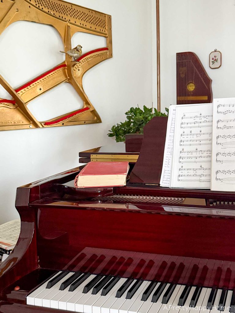 music room decor ideas quirky music room decor with piano harp on the wall