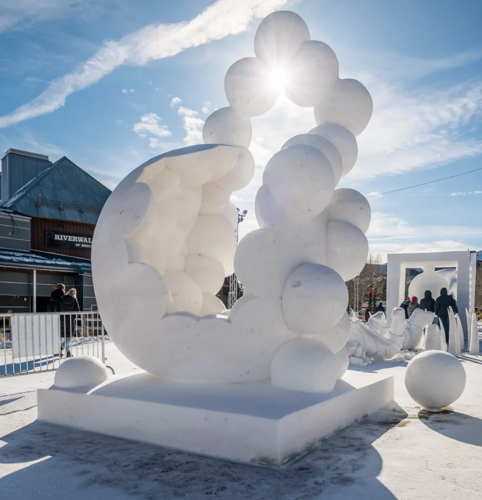 winning snow sculpture by south korea at the international snow sculpture championships 2026 in breckenridge via breckenridge tourism office