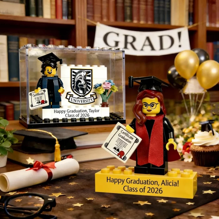 lego style minifigures customized for the graduating class of 2026