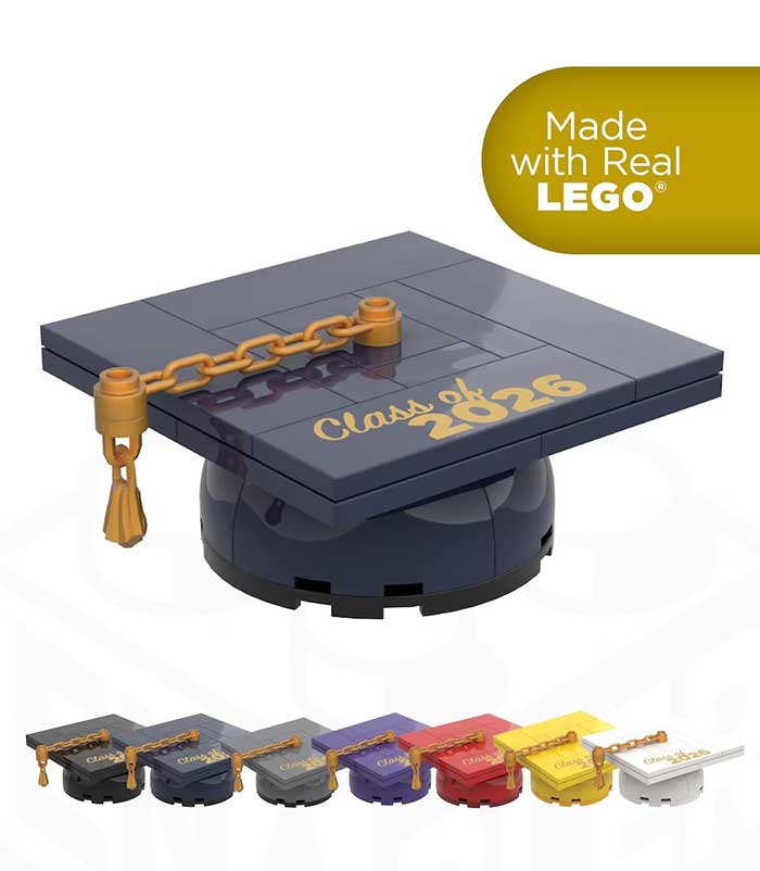 lego graduation cap 2026 customizable with different colors from etsy